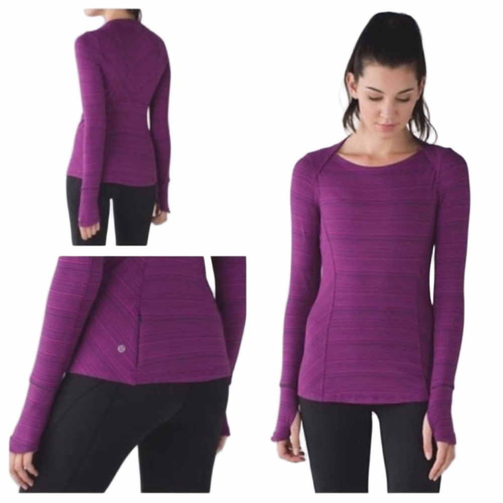 Lululemon Kanto Catch Me Long Sleeve Top Size 4 in Plum